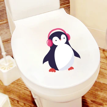 Trys Ratels QC510 Mielas Pingvinai sienų lipdukai vonios kambarys, Šaldytuvas etiketės nešiojamas decal