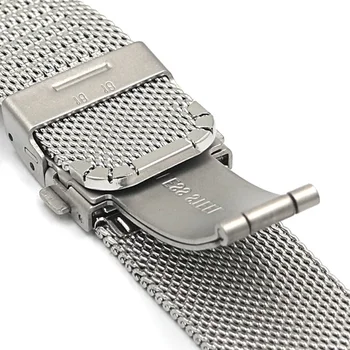 Universalus Milano Watchband 16mm 18mm 20mm 22mm Sidabro, Aukso, Nerūdijančio Plieno Dirželis Juostos Pakeitimas Apyrankė Smart Žiūrėti