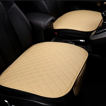 Universalus PU Oda Automobilių Sėdynės Padengti Pagalvėlių Priekinės Galinės Backseat Sėdynės Padengti Auto Kėdutės Sėdynės Raštas Kilimėlis Trinkelėmis Automobilio Salono Prieigos