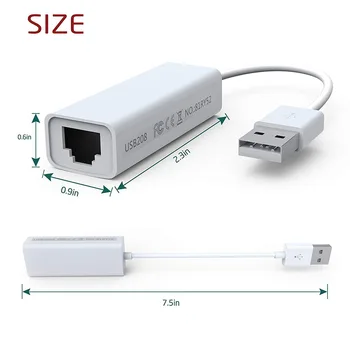 USB 2.0 Į RJ45 Gigabit Ethernet Adapteris, Pilnas 10/100 Mbps LAN Tinklo Adapteris, Skirtas 