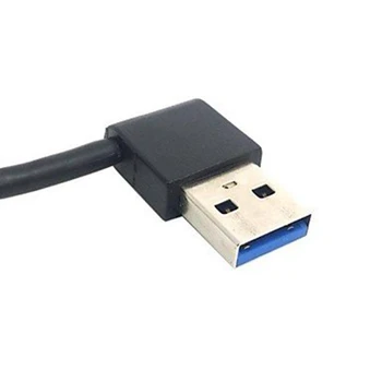 USB 3.0 Type A Male 90 Laipsnių Kampu į Kairę, į Dešinę Kampu ilgiklis tiesusis 0,5 M 1.5 FT
