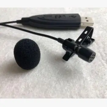 USB Lavalier Microphone Įrašą apie Apykaklės Kondensatoriaus Atvartas Mic PC Išmaniųjų Telefonų