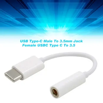 USB Tipo c Vyriška 3,5 mm Jack Moterų USBC C Tipo 3,5 Ausinių Audio Aux Kabelis Adapteris Keitiklis Pluoštas 1 Maišelis ONLENY