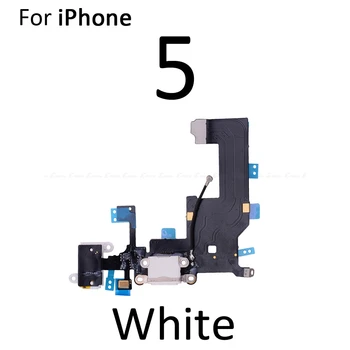 USB Įkroviklio Galios Uosto Jungtį Prijunkite Įkrovimo Flex Kabelis, Ausinių Lizdas, Skirtas iPhone 4, 4S, 5 5S 5C atsarginės Dalys