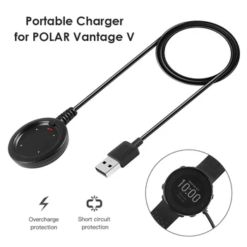 USB Įkrovimo Kabelis Pakeisti Polar Vantage V / M Magnetinio Dokas Bazės 100cm Įkroviklis Smart Žiūrėti Įkroviklio Kabelį Priedai