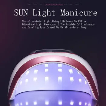 UV Lempa Star4s 72W LED Nagų Lempa Nagų Džiovintuvas Visi Geliai lenkijos Saulės Šviesos Lempos Džiovintuvas Infraraudonųjų spindulių Jutikliai, Laikmatis Smart LCD Dis