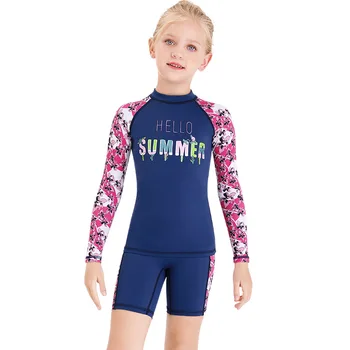 Vaikai Nardymo Kostiumas Trumpas Wetsuit Vaikams Išlaikyti Šiltas vientisas Wetsuits UV Apsaugos Maudymosi kostiumai Mergaičių Plaukimo Naują Atvykimo 2020 m.