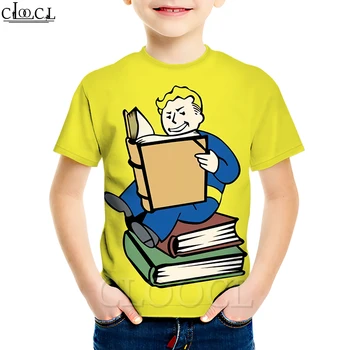 Vaikai Vaizdo įrašus, Žaidimas Drabužių Fallout 4 T Shirt 3D Spausdinimo Mielas Berniukas, Mergaitė, T-marškinėliai Cartoon Vaikų Laisvalaikio Streetwear Viršūnės