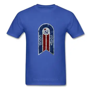 Vasaros medvilnės Derlius, T-marškinėliai vyrams, prekės Marškinėlius CCCP 50 лет V02 Sputnik 1 Pirmąjį Palydovą Tee vyrų Viršuje Tee mados euro dydis #1
