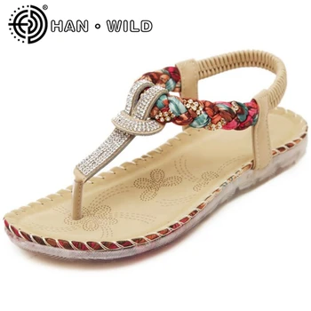 Vasaros Sandalai Moterims T-strap Fifo Thong Sandalai Dizaineris Elastinės Juostos Ponios Gladiatorių Sandalai, Batai Zapatos Mujer