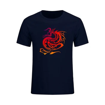 Vasarą vyrai t-shirt 2019 mados medvilnės o-neck t shirt cool modelis Dragon spausdinti marškinėlius