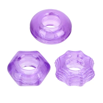 VATINE 3Pcs/set Kristalų Penio Žiedas Sekso žaisliukai Vyrams Silikono Atidėti Ejakuliacija Sekso Produkto Gaidys Žiedas
