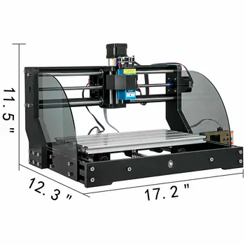 VEVOR Laser Cutting machine CNC 3018 Pro 10000U 15W 3 Krypties GRBL Valdymo CNC Graviravimo Mašina