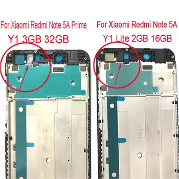 Vidurio Rėmo Plokštelės Xiaomi Redmi Pastaba 5A Vidurinis Rėmelis LCD Remti Faceplate Bezel Būsto Remontas, Atsarginės Dalys Redmi Y1 Lite