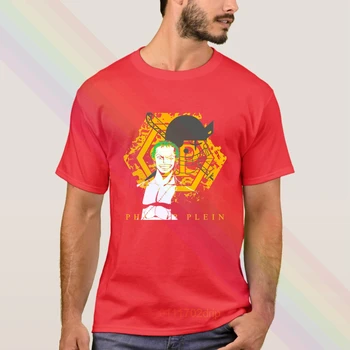 Vienas Gabalas Roronoa Zoro Plein T-Shirt 2020 Naujausias Vasaros vyriški trumpomis Rankovėmis Populiarus Tees Marškinėliai Topai Unisex