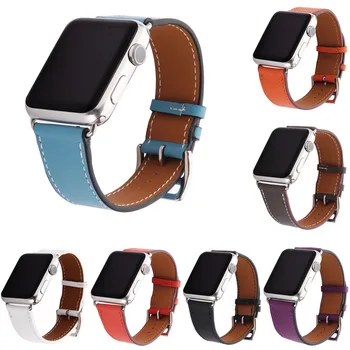 Vieno Turo Žiūrėti Diržu, Apple Watch Band Serijos 1/2/3/4/5 natūralios Odos Watchbands 