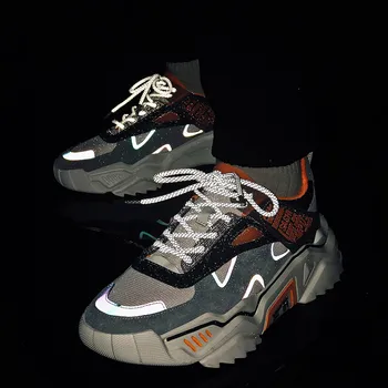 Vyriški pagalvėle greitis veikia krepšinio bateliai track and field mokymo batų Kvėpuojantis atsitiktinis banga batai laukinių šviesos batai