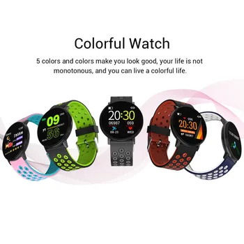 W8 IPS ekrano spalvos IP67 atsparus Vandeniui Fitneso Kelio Smart Watch Širdies ritmo Monitorius širdies ritmo miego stebėjimo Sporto Apyrankė