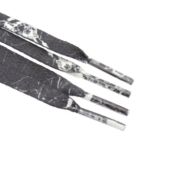 Weiou 0.8 Cm Butas Žygiai Tvirtos Drobės Batraiščių Sporto Atspausdintas Juodos Ir Baltos Tekstūros Batų Raišteliais Paramos Logotipą Ilgis