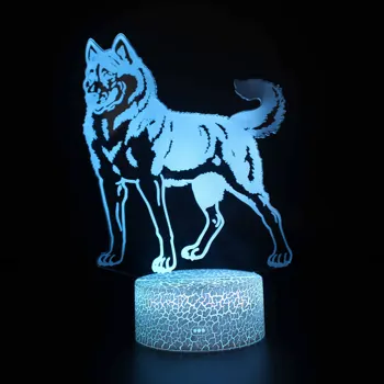 WPD Naktį LED Žibintai Naujiena 3D lempos Mielas Žaislas Dovana 7 ColorCartoon Atmosfera Lempa Vaikams, Vaikų Kambarys