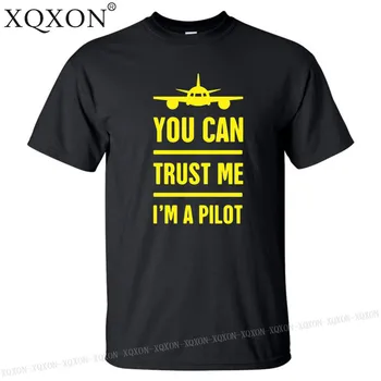 XQXON-Manimi Pasitiki, aš esu Pilotas, T-Shirt dizainas, spausdinimo vyrų T-Shirt Aukštos kokybės medvilnės vyras marškinėliai topai tee K120