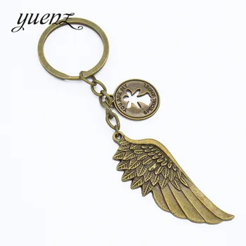 YuenZ 1pcs 3 spalvų mados angelas Keychain sparno Metalo Žavesio Pakabukas raktų žiedas Dovanų Automobilių Raktų Grandinės Juvelyrikos V307