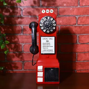 ZAKKA bakalėja kūrybos dervos amatų dekoratyviniai baldai retro telefono forma piggy bank