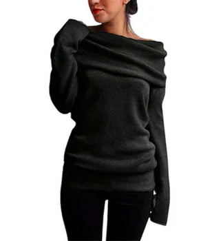 ZOGAA Moterų Megztinis Žiemos Mados ilgomis rankovėmis Universalus Ruožas Megztinis Universalus Ruožas Džemperis Moterims, Drabužiai