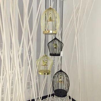 Šiaurės aukso paukščių narvas sieniniai šviestuvai Europos kultūros ir kūrybos kambarį valgomasis lempos po modernios LED meno priedai veltiniams, vilna lempa CL42201