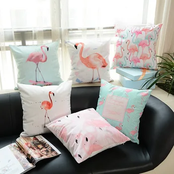 Šiaurės Flamingo Atogrąžų Lapų Pagalvėlė Padengti Gėlių Mesti Pagalvę padengti Namų Puošybai Sofa Dekoratyviniai pagalvių užvalkalai