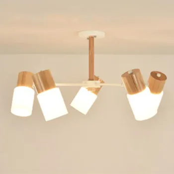 Šiaurės LED medinių meno sieniniai šviestuvai paprasta kūrybos restoranas miegamojo apšvietimas kambarį lempos AP8231021