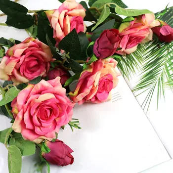 Šilko Gėlių Dirbtinių Rožių Medžiaga Dirbtinių Gėlių, Vestuvių Šalies Namų Kambarį Apdailos Santuokos Batai, Skrybėlės Priedų