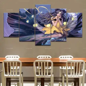 Šiuolaikinio Namų Dekoro Anime Plakatai 5 Gabalas Sailor Moon Gana Kareivis Globėjas Usagi Tsukino Sienos Meno Tapybos Drobės Rėmelio