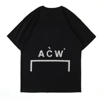 Šviesą atspindinčios A-ŠALTA-SIENOS ACW T Shirt Vyrai Moterys 1:1 Aukštos Kokybės Hip-hop ŠALTOS SIENOS ACW T-shirt Tees