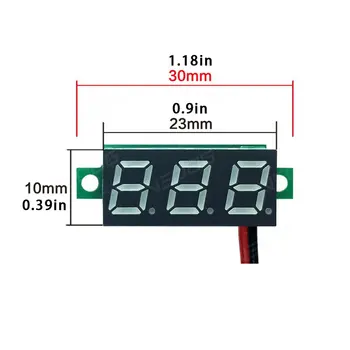 0.28 colių 32V DC Dviguba LED Digital Voltmeter Ammeter Įtampos AMP Galios, Dviejų laidininkų Skaitmeninis Ekranas DC Voltmeter Kolonėlė