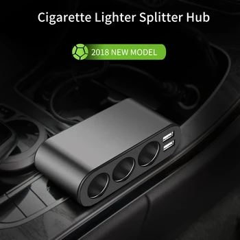 1 iki 3, 120W Cigarečių Degiklio Lizdas Dvigubas USB Automobilinis Įkroviklis Adapteris 3.1 Paramos Smart spartusis įkrovimas: DC 12-24V
