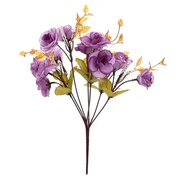 1 Krūva Gražiausių Europos Mados Šilko Gėlės, Dirbtinių Rožių Dirbtinių Gėlių Šaliai, Papuošalai Augalų Krepšelį Dekoras