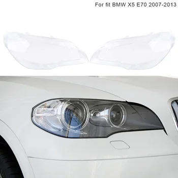 1 Pora Automobilio Priekinių lempų gaubtų Žibintas Shell Automatinis Automobilio Žibintų Stiklai Padengti priekinis žibintas Kaukė BMW X5 E70 
