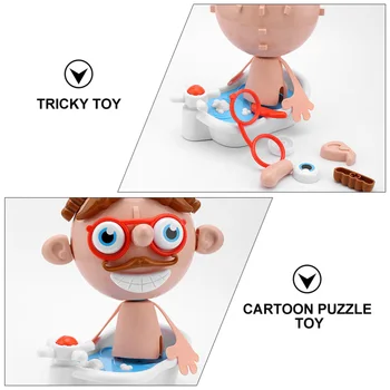 1 Set Plastikinių Dėlionės Plaything Juokinga Veido Įspūdį Žaislas vaiko Ugdymo Klaidingą Žaislas