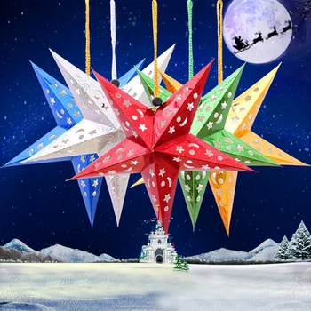 1 x 30cm popieriaus lazeris 3D kalėdų žvaigždė pakabukas dekoracija namų dekoro Kalėdos šalis ornamentu prekes