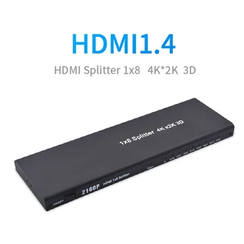 1 x 8 HDMI suderinamus HD Splitter 4K x 2K 3D vienu metu Ekranas Vaizdo Garso Keitiklis