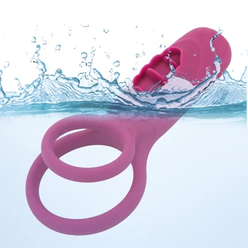 10 Dažnio Skaistybės Narve Atidėti Ejakuliacija Dvigubas Vibruojantis Penio Žiedas Nuotolinio Valdymo pultas USB Įkrovimo Sekso Žaislai Suaugusių Pora