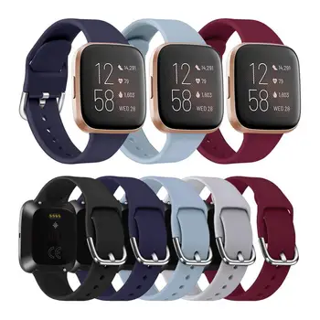 10 Stilius Paprastas Žiūrėti Diržu, Fitbit versa 2 Smart Žiūrėti Dirželis su Silikono Watchband Dirželis Žiūrėti juostos Pakeitimas Apyrankę TXTB1