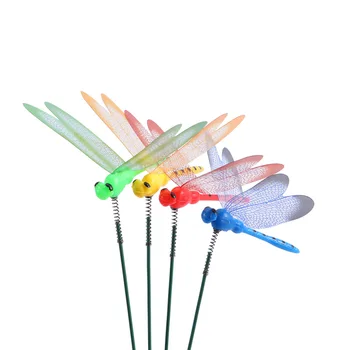 10vnt/daug Dirbtinių Dragonfly Drugelių Sodas Apdailos Lauko 3D Modeliavimas Dragonfly Statymų Kieme Augalų, Vejos Dekoro Stick