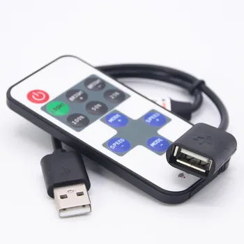 11KEY USB LED Juostos Valdiklis USB Valdiklio RF Nuotolinio 11Key Led Nuotolinio valdymo pultelį USB 2835 5050 Magija Namuose Led Šviesos Juostelės
