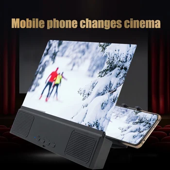 12-colių Mobiliojo Telefono Ekrane Stiprintuvai 3D Video HD, Didelis Ekranas, didinamasis stiklas Su 