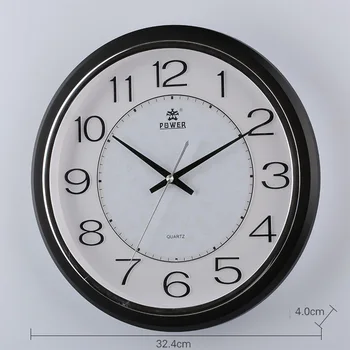 12-colių Paprasta Apskrito Sieninis Laikrodis Silent Ne-Tiksi Turas Namų Dekoro Sieninis Laikrodis su 3D arabiškais Skaitmenimis Laikrodis su baterijomis