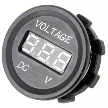 12 V-24 V DC LED Skaitmeninis Displėjus, Auto, Automobilių, Motociklų voltmeter Metro Vandeniui Juoda Voltmeter Lizdas