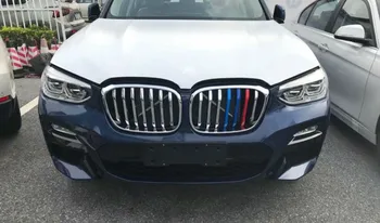 14pcs Automobilių Stilius ABS Chromuotos Priekinės Grotelės, Dangčio Lipdukas Rėmo Strim BMW X3 G01 2018 Reikmenys, Automobilių Stilius