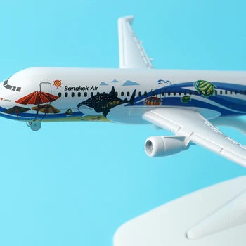 16cm Tailando Airbus A320 Bankokas Žuvų Airlines Modelis Tailandas Bankokas Žuvų Spalvos Dažų Lėktuvo Orlaivio Modelis Dovana Kelionių Suvenyrų
